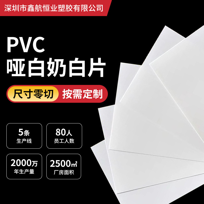 Manufacturer White Pvc Sheet Matte White Pvc Flame Retardant Insulating Plastic Sheet Shading Film Hard Board Printing and Die Cutting Processing