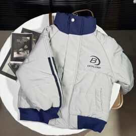 男童夹棉棉服冬季新款百搭上衣宽松加厚棉袄上衣中大童男其他现货
