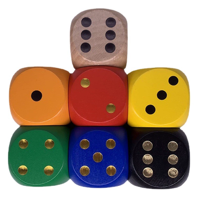 3cm4cm5cm6cm8 деревянные кости летающие шахматы цвета игры розыгрыш реквизит развивающая игрушка учебное сито