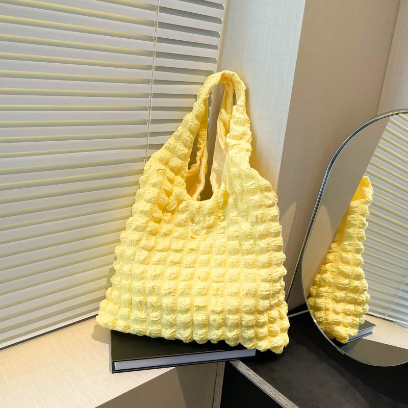 Nuevo ins mujer caramelo bolso de nube de color extranjero bolso de soplado 2024 nuevo canvas simple bolso de hombro