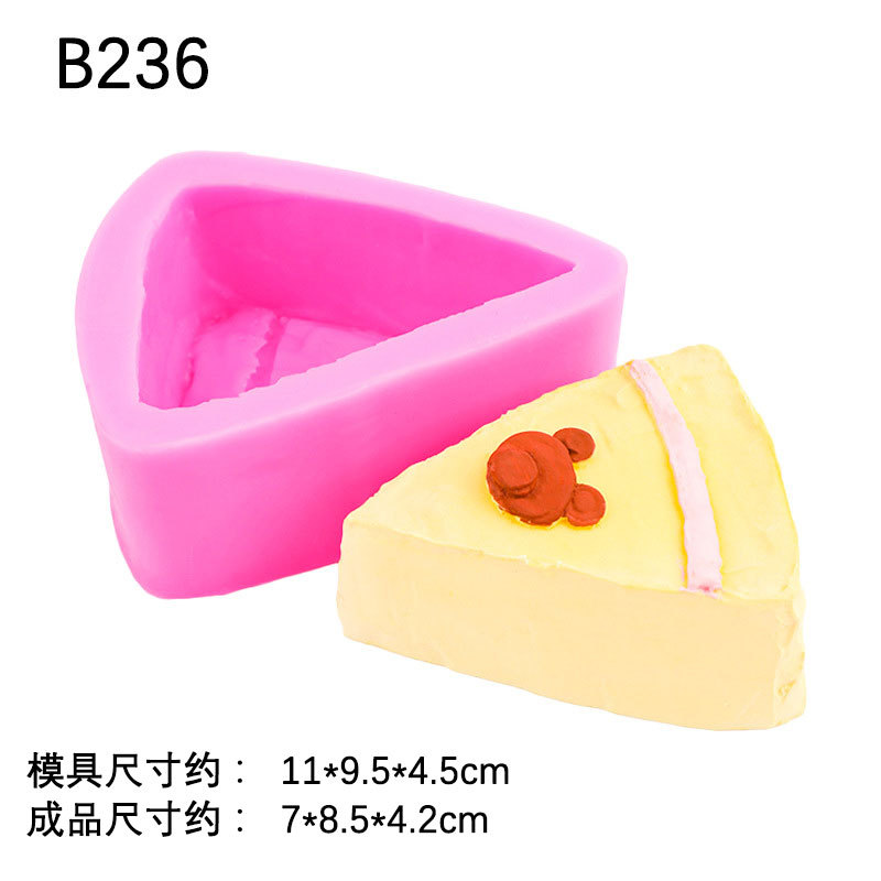 Triángulo queso ratón oso pastel queso forma silicona molde hecho a mano mousse pastel pudín postre molde