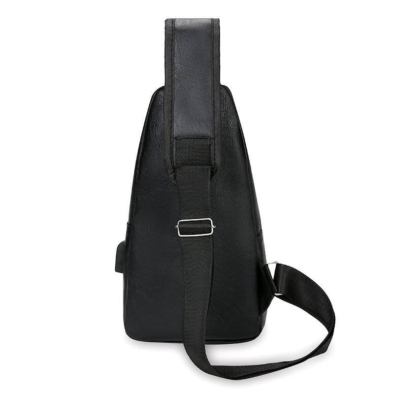 Chest Bag Men's Shoulder Crossbody Bag Data Cable Sports Casual Small Crossbody Bag Backpack Men's Bag Portable Shoulder Bag