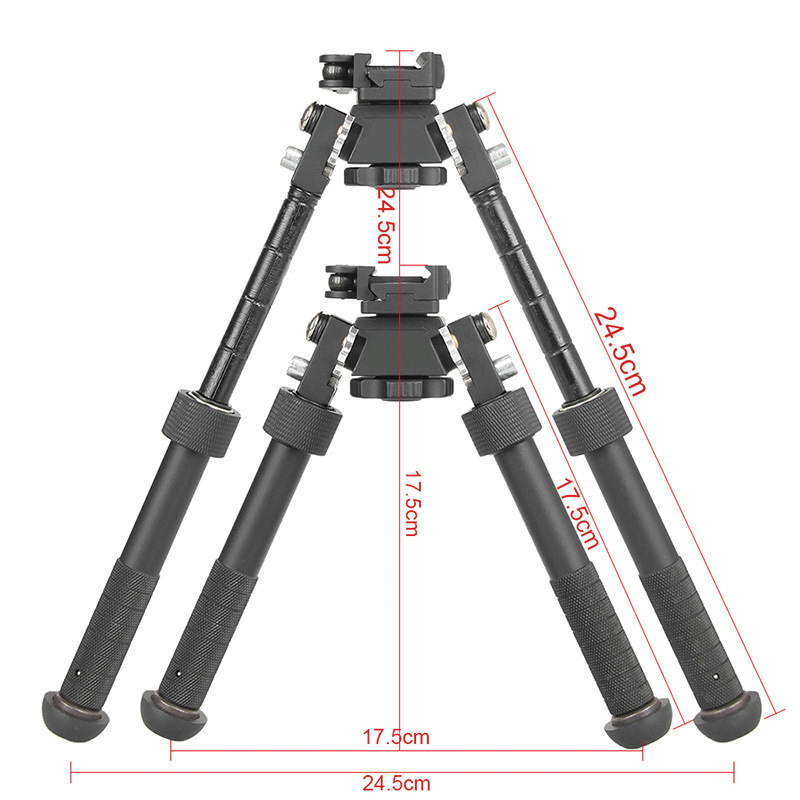 Outdoor tactical tripod foldable V8 tripod retractable tactical elastic tiltable metal bipod Outdoor tactical tripod foldable V8 tripod retractable tactical elastic tiltable metal bipod