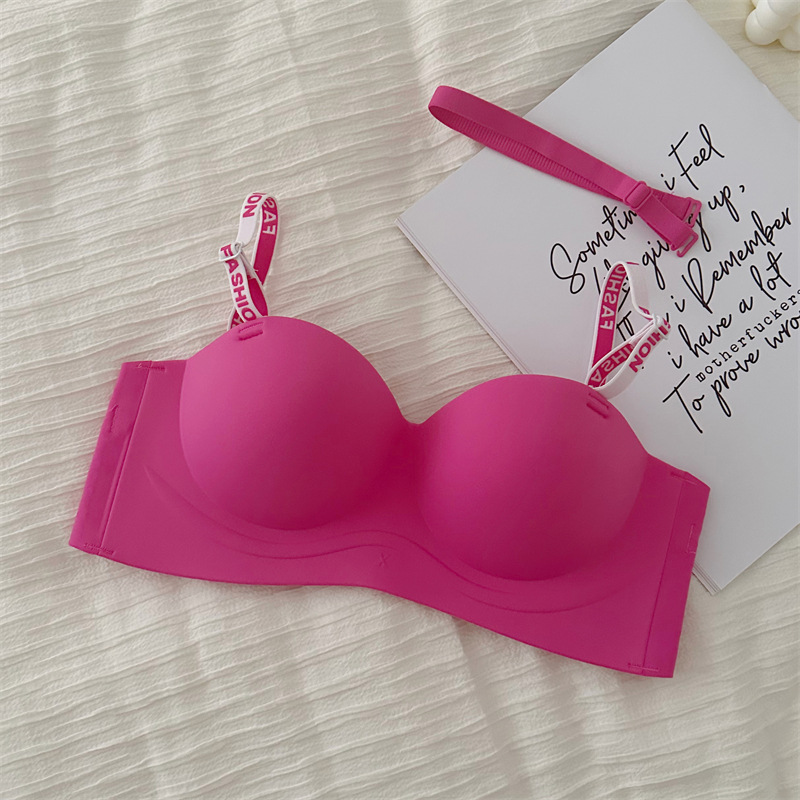 911 dopamina sí sexy carta correa de hombro pequeño pecho empujar hacia arriba un cambio C anti-exposición sin costuras ropa interior sujetador inalámbrico