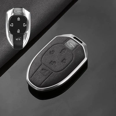 Set M8 Master gs3 Male: Car key bag - trumpchi-c-five-key-tarnish-aluminum-alloy-cement-ash-suede-single-shell