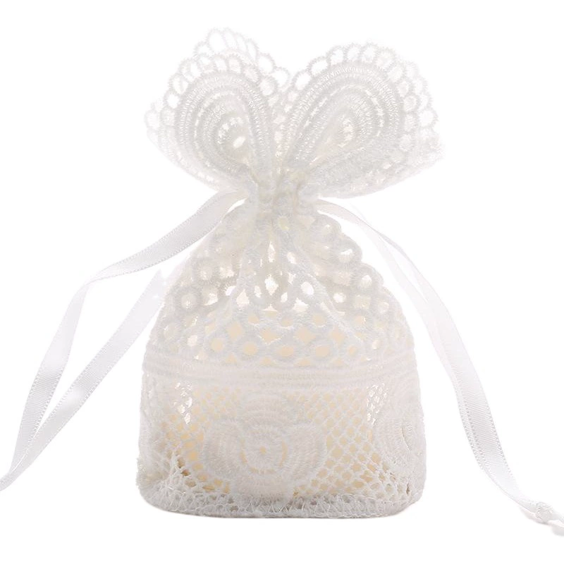 10*14 см белый кружевной мешок с маленьким отверстием сумка для хранения ювелирных изделий в наличии оптом круглое дно молочный шелк креативный пучок карман