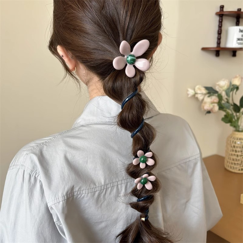 Trenza de burbuja simple japonesa, cuerda para la cabeza, mujer 2024, nueva línea telefónica de amor de alta gama, anillo para el cabello, cola de caballo, artefacto de cabello trenzado