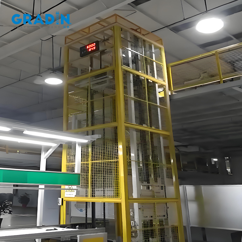 仓库车间货物举升设备往复式循环提升机大型仓储跨楼层垂直输送机