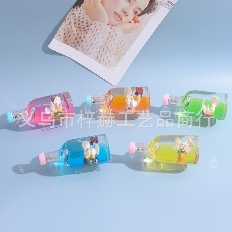 2022新款漂流瓶系列创意工艺礼品玩具桌面装饰小摆件 液体沙漏