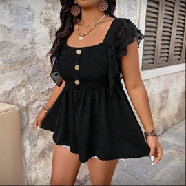 大码休闲套装;大码连衣裙;大码衬衫