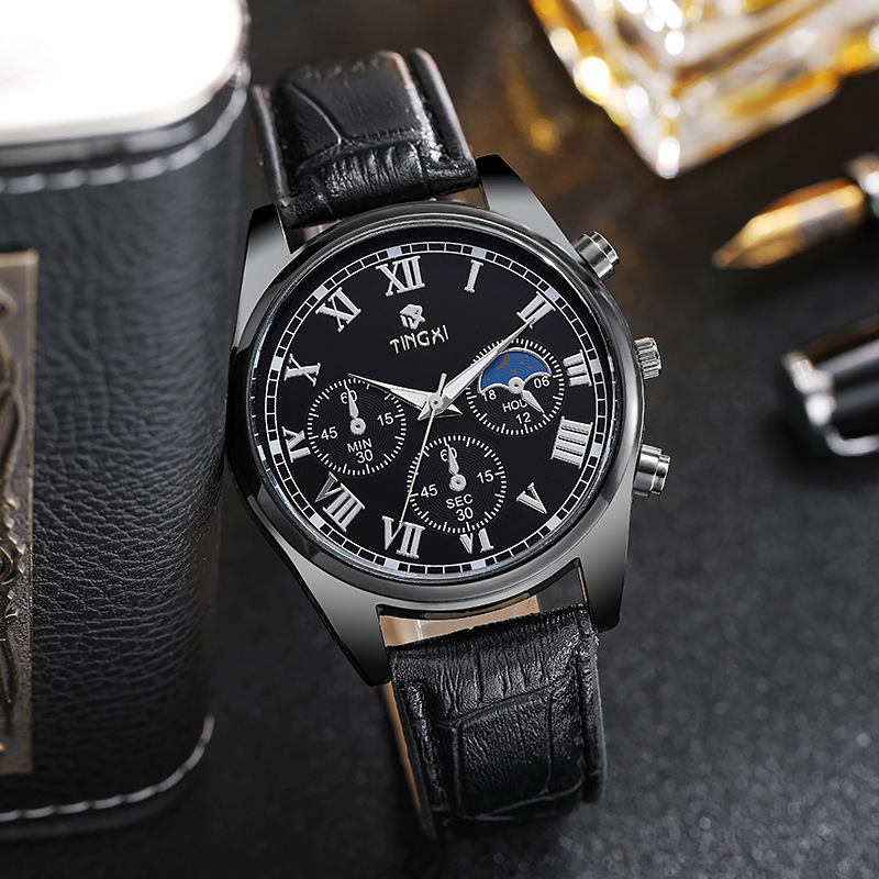 Nuevo reloj al por mayor moda multifuncional no mecánico reloj de hombre tendencia impermeable cinturón reloj de cuarzo reloj de hombre