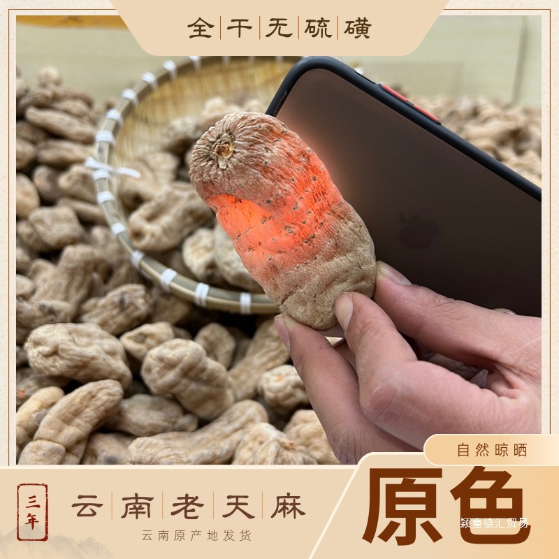 【干天麻】天麻个天麻片天麻粉云南昭通小草坝天麻乌天麻支持试吃