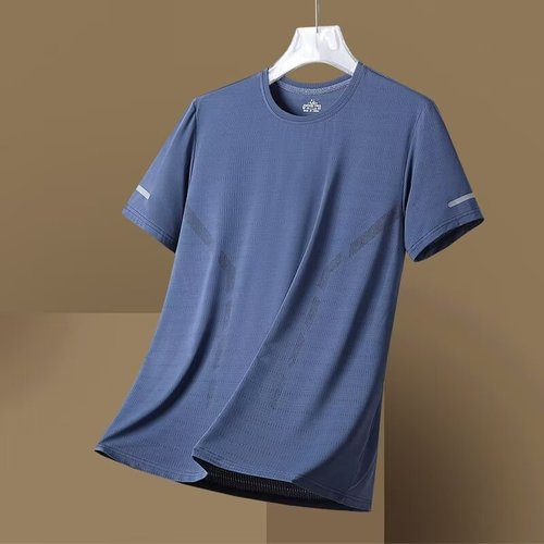 Summer Men's T-shirt Half Sleeve Summer Clothing Loose Mesh Short Sleeve Men's Clothing Thin Version Sports Fitness Running Top