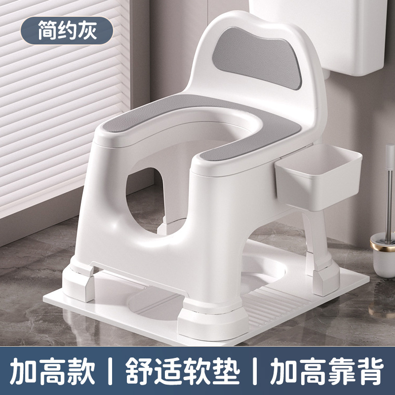 Silla Inodoro Portátil para Adultos de Plástico Lavable para Baño image 11
