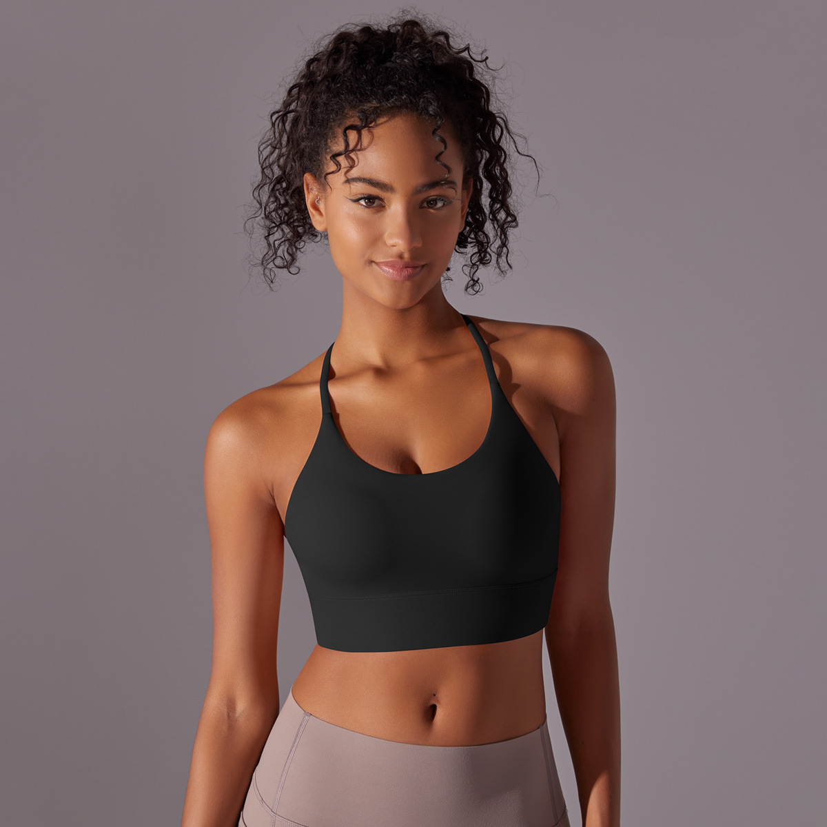 140g Weight Sleeveless Sleeve Length Nylon Fabric Type Short Top Length Halter Crisscross Tank Tops Type Fitness, Yoga, Sports Occasion Halter Neck Neckline Solid Color Pattern Sports Style Sports Solid Color Nylon Halter Neck Active Tops Halter Crisscross Tank 34