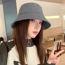 遮阳渔夫帽女纯色纯棉日系韩版百搭时尚户外旅游登山水桶帽盆帽男