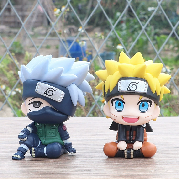 6 карт version of Naruto Hand -Office Siter Naruto Sasuke Kakashi I love Luo Ilk dolls toys
