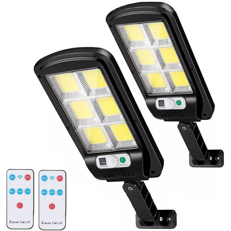lámpara solar impermeable al aire libre lámpara de patio doméstica con inducción corporal lámpara de pared de control remoto mayorista de alta potencia lámpara de calle ultra brillante