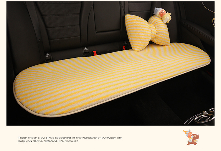 Winter Plush Thickened Car Seat Cushion Cartoon Five-Seat Universal