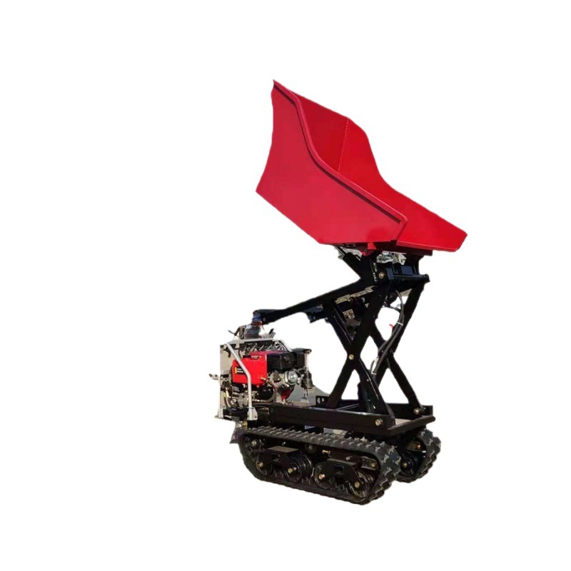 Vehículo de transferencia hidráulica de rastreo tipo elevación tipo camión de volcado tipo pequeño camión de transporte agrícola de mano