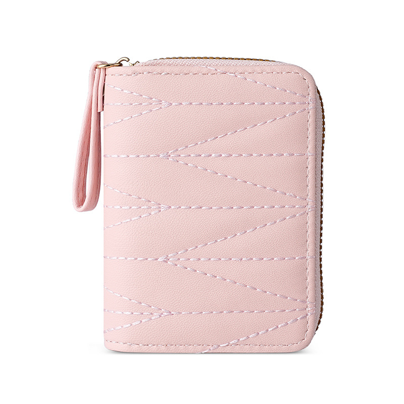 Hilo de bordar transfronterizo Macaron Color caramelo Xiaoxiangfeng Ladies Organ Card Bag Student Monedero Tarjeta de crédito Bolsa de almacenamiento