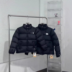 北北高版本羽绒服男女情侣同款刺绣连帽加厚保暖宽松百搭休闲外套