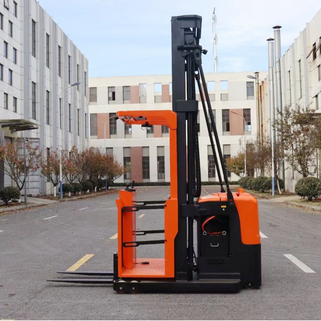 普尔夫新能源电动高位拣选车1吨8米取料机拣货叉车拖盘电动堆高车