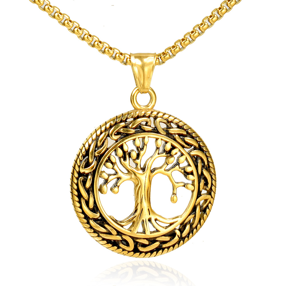 Hip-Hop Punk Solid Color Stainless Steel Pendant Necklace_colorza_1