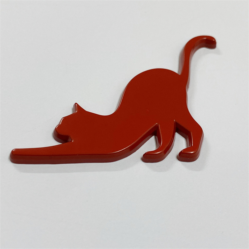 Adesivo decorativo per frigorifero, in metallo, personalizzato, con marchio laterale per auto, con gatto bianco, antigraffio, impermeabile_voghion.com