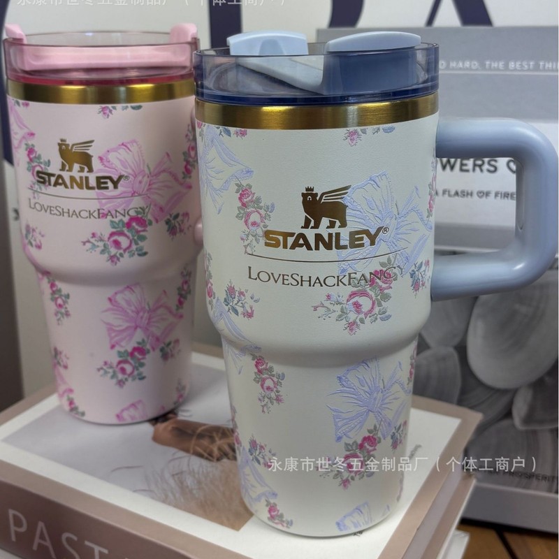 アマゾン越境保温カップ スタンレー フラワーシリーズ スタンレー20オンス ストロー付き保温カップ ギフトボックス1|undefined