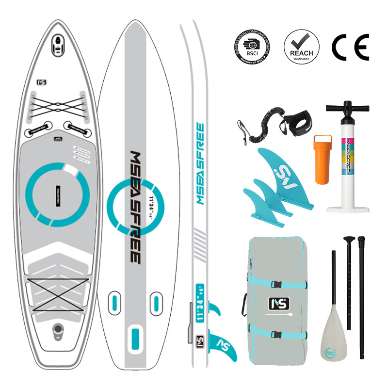 Tablero de remo inflable MS Free Mountain Sea SUP Tablero de remo de pie Pesca Tablero vertical Tablero de pulpa Barco en el mar