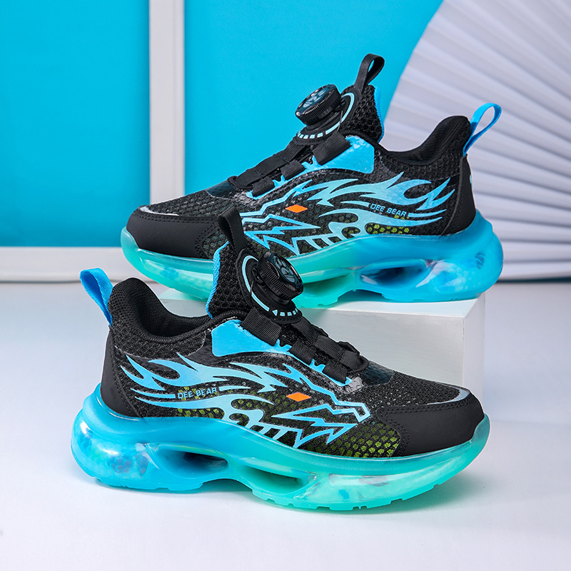 Zapatos para niños, zapatos deportivos para niños 2025 nuevos zapatos de malla hueca transpirables de verano, zapatos para correr de una sola red para niños