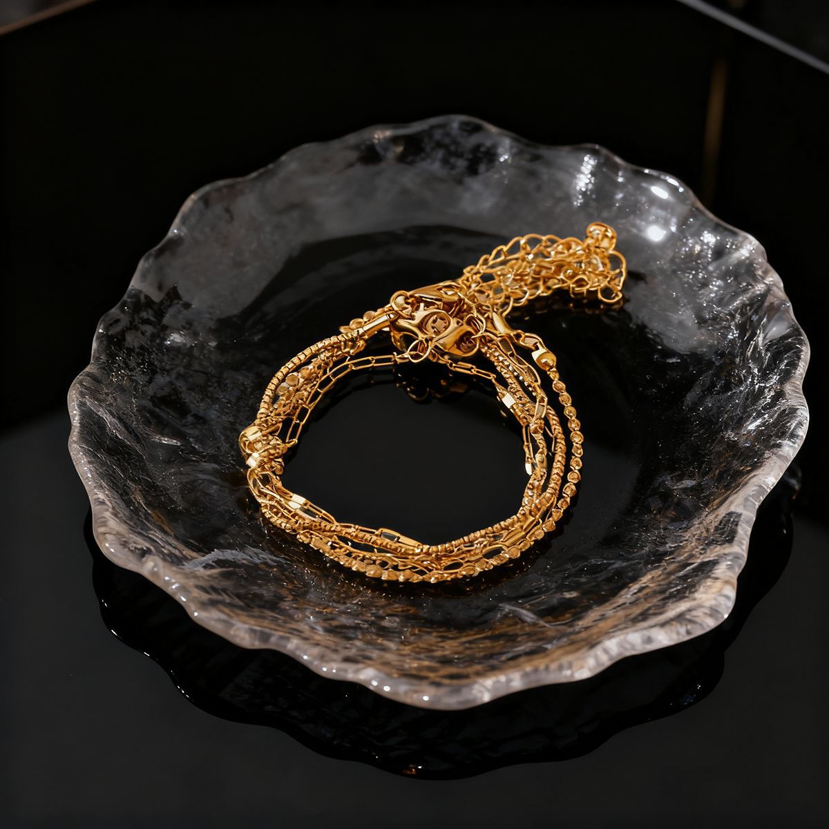 Pulsera minimalista de capas apilable ligera y cómoda_voghion.com