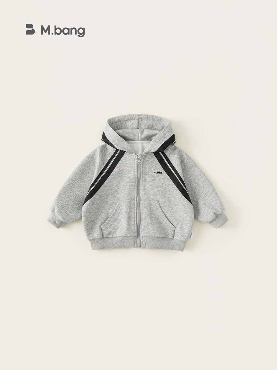 Youbao ropa para niños primavera nuevos productos tops para niños deportes casuales suéter con cremallera chaqueta con capucha de bolsillo grande