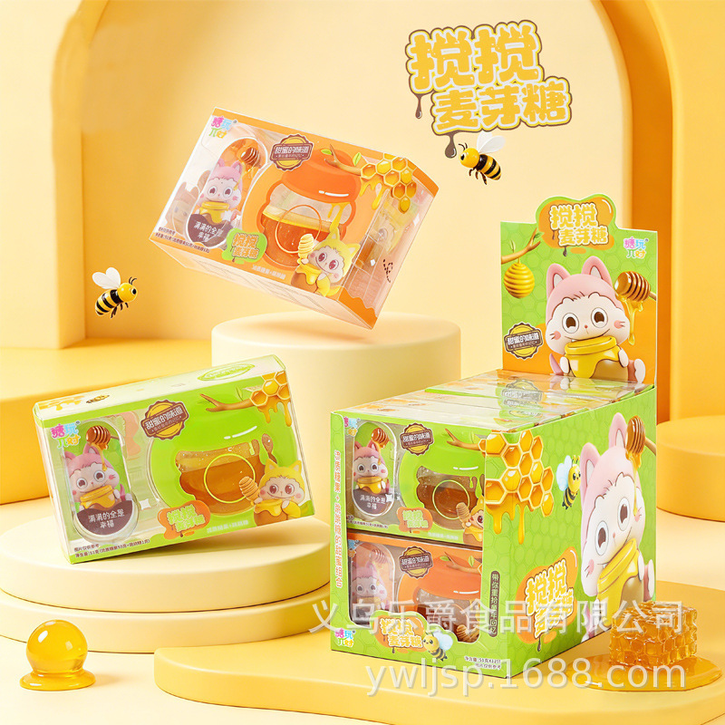Maltose Candy with Sweet and Fragrant Honey Flavor Paired with Fruity Popping Candy, Leisure Snacks, Toy Candy Wholesale