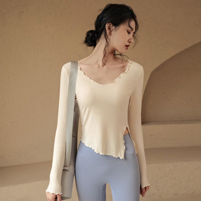 Leisure Sports Morning Running Fitness Yoga Top Women's Spring and Autumn Internet Celebrant Pilates Outdoor Morning Running All-match Quick-drying T-shirt Leisure Sports Morning Running Fitness Yoga Top Women's Spring and Autumn Internet Celebrant Pilates Outdoor Morning Running All-match Quick-drying T-shirt