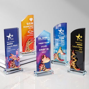 Crystal Trophy Customized Sports Company School Kidsren's Competition Trophy Creative Blade Colorful Resin Trophy Customized