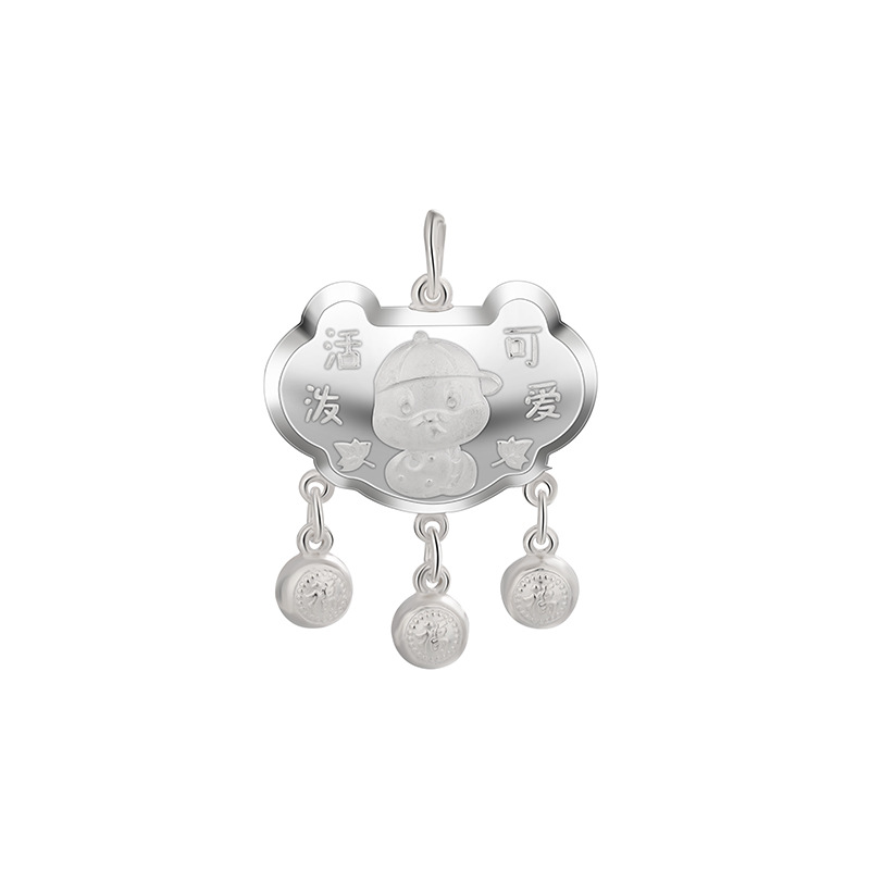 999 pies de serpiente de plata para bebés de larga vida para niños colgante de plata esterlina Zodiac Serpiente de seguridad para bebés de luna llena aniversario