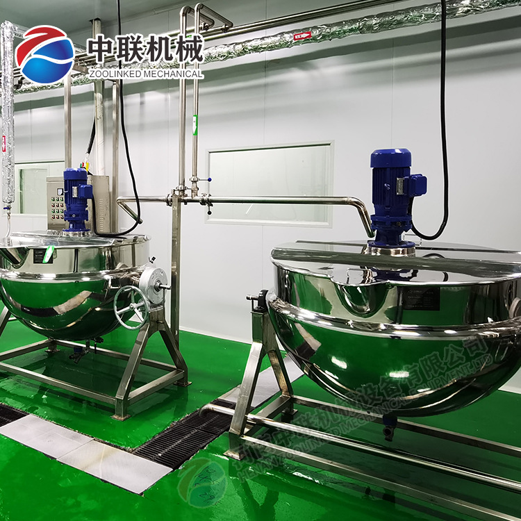 304不锈钢夹层锅 不锈钢酱料炒锅 电加热夹层锅 火锅底料炒料锅