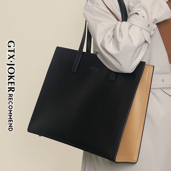 Niche Women's Tote Bag New Large Capacity Briefcase Genuine Leather 14-Inch Laptop Bag Black Cowhide Commuter Bag - Thumbnail 2
