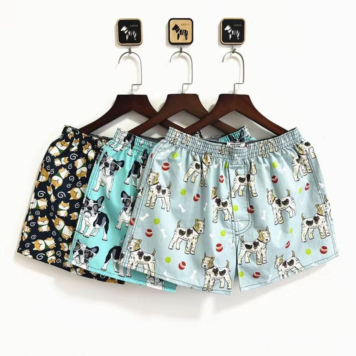 Men's Arrow Pants Pure Cotton Loose Large Size Men's Boxer Briefs Youth Boxer Home Pants Pajamas Casual Shorts