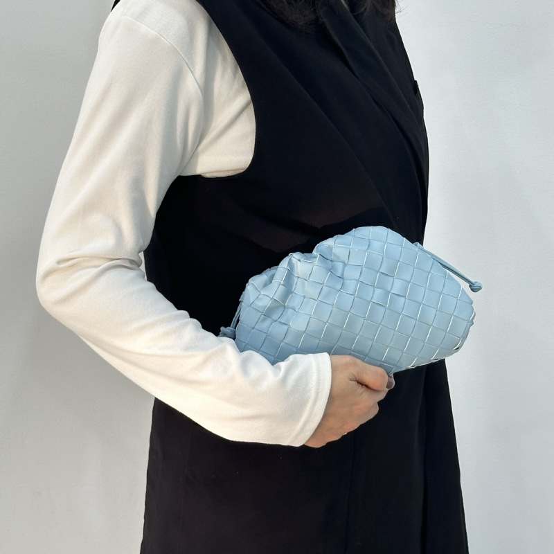 Bv Brand Cross-Border Trend Women's Bag, Niche Design Woven Cloud Bag, Fashionable Shoulder Crossbody Bag, Handbag Dumpling Bag