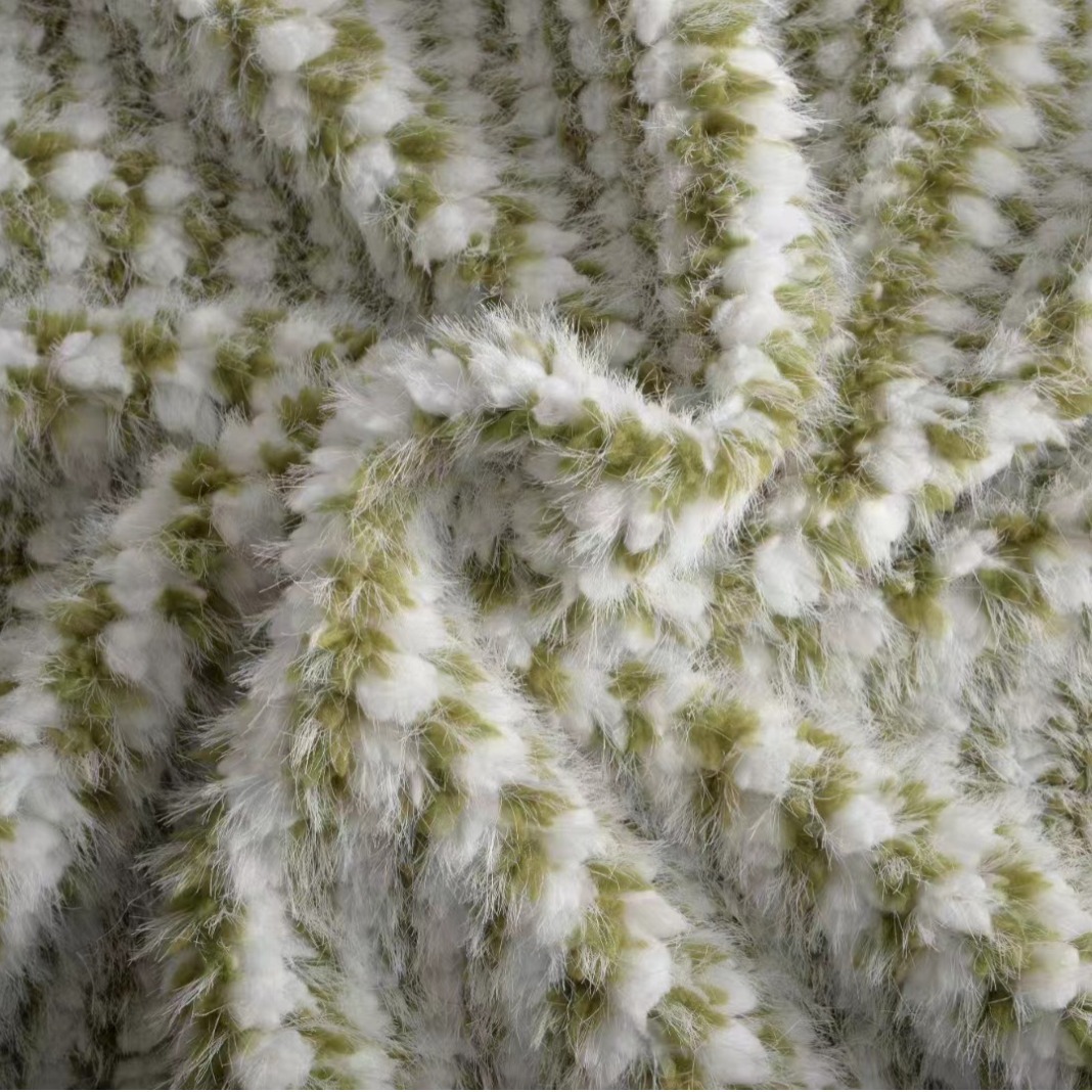 Jacquard doble visón alto y bajo piña tela textil casera ropa zapatos juguetes tela de peluche