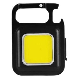 Cross-border new portable COB mini keychain light highlight Type-C rechargeable work light outdoor flashlight