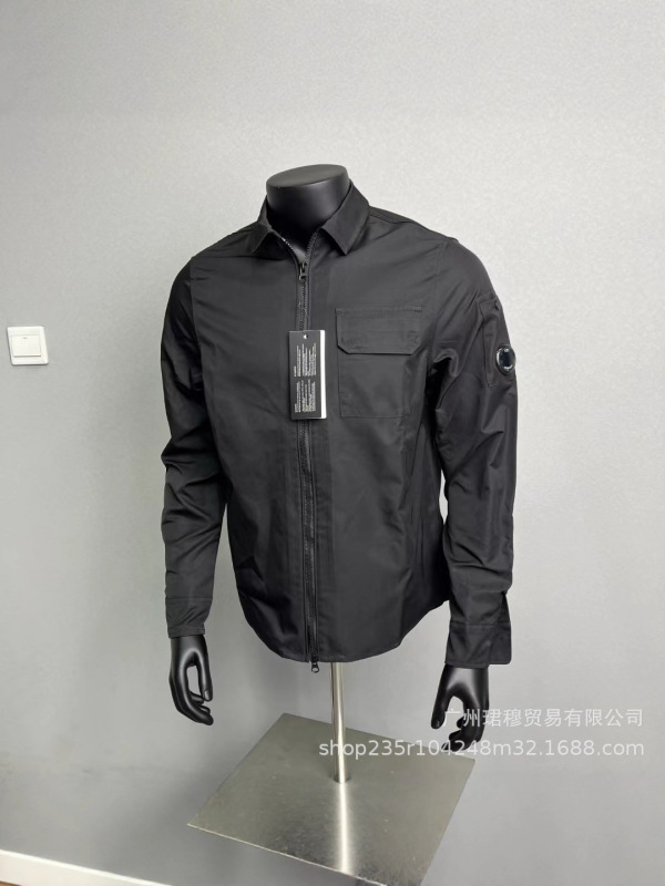 25跨境外贸春秋CP口袋印花眼镜男女同款拉链卫衣帽衫外套休闲衬衫|undefined