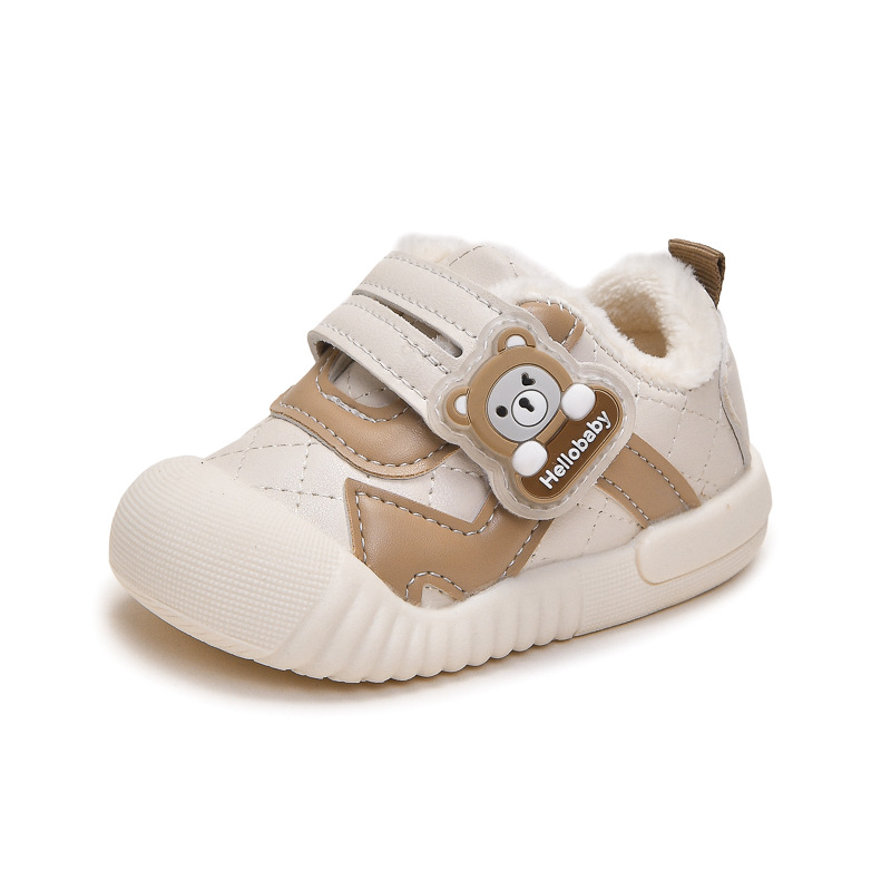 Zapatos para bebés, niños y niñas, zapatos de invierno con suela suave de lana, anti-deslizante, anti-patas, calentamiento grueso, zapatos para bebés