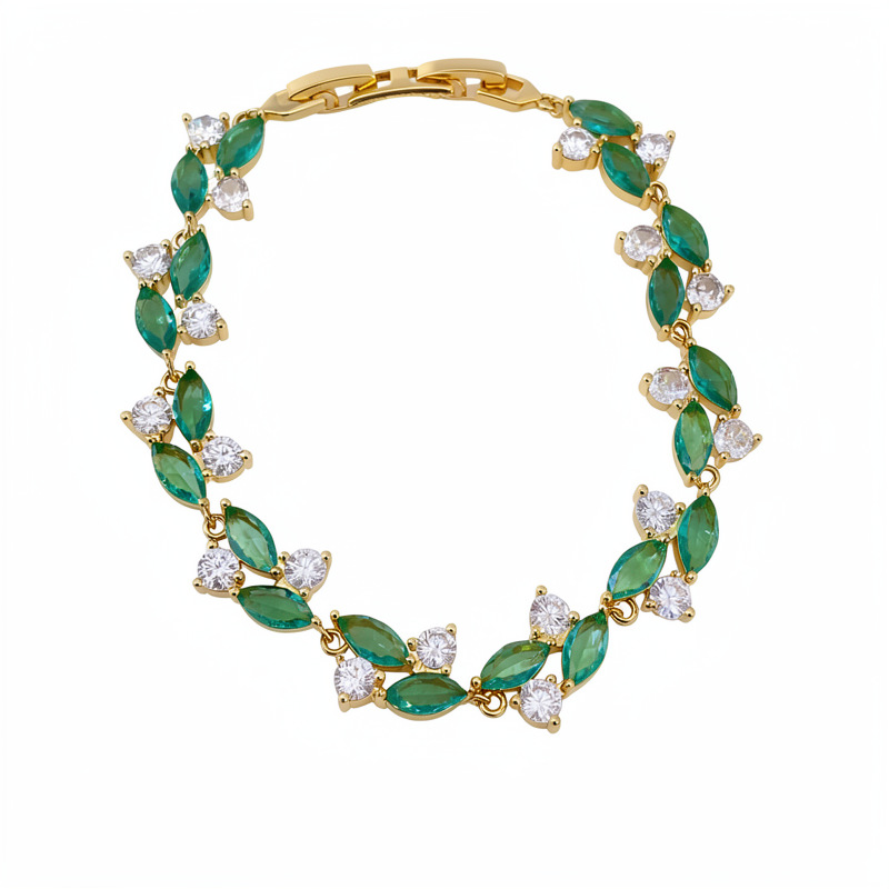 18 quilates de oro verdadero electronite de piedra pulsera de hebilla geométrica ligera pulsera de nicho temperamento exquisito moda joyas de mano versátiles