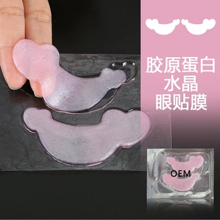 oem定制月牙爱心水晶眼膜金色水胶原跨境眼膜贴eye mask源头工厂