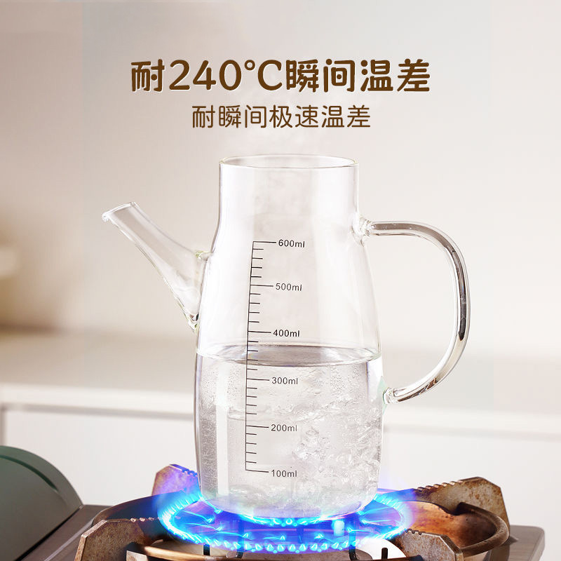 高ホウケイ酸ガラスオイルポットキッチン家庭用ノンオイルオイルボトル醤油酢調味料ボトルステンレス鋼大型オイルタンクオイルポット|undefined