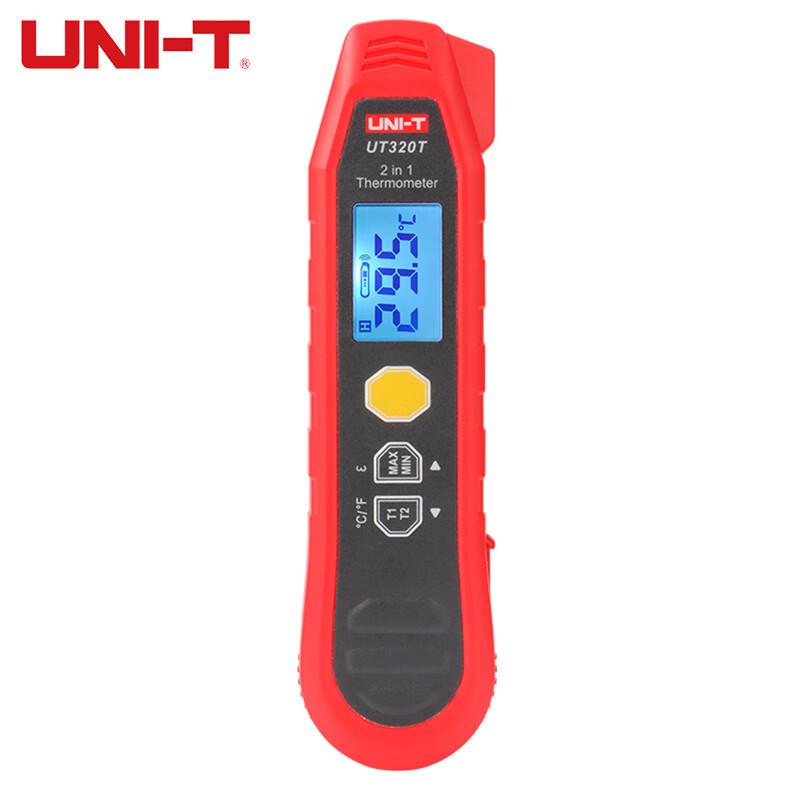UNI-T优利德二合一测温仪折叠型温度仪工业数显温度计水温UT320T